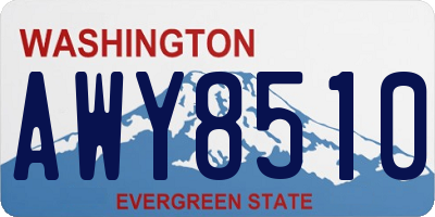 WA license plate AWY8510