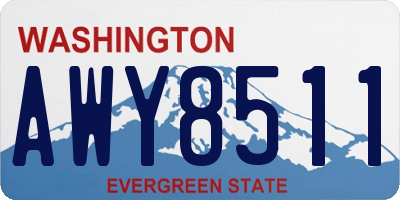 WA license plate AWY8511