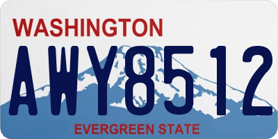 WA license plate AWY8512