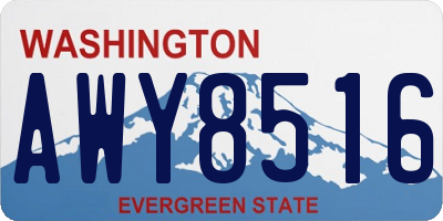 WA license plate AWY8516
