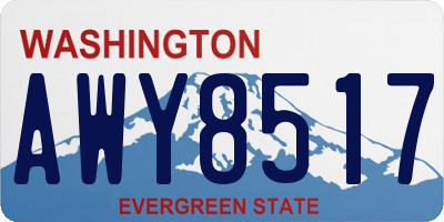 WA license plate AWY8517