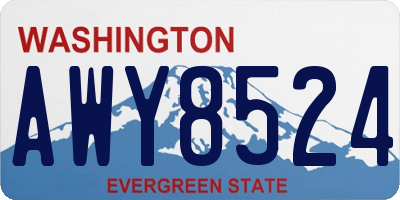 WA license plate AWY8524