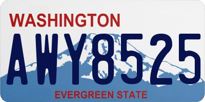 WA license plate AWY8525
