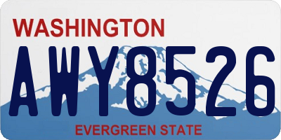 WA license plate AWY8526
