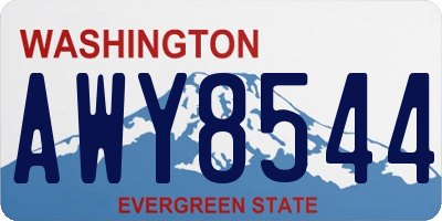 WA license plate AWY8544