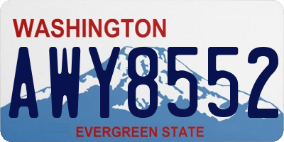 WA license plate AWY8552