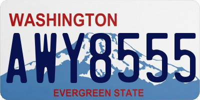 WA license plate AWY8555