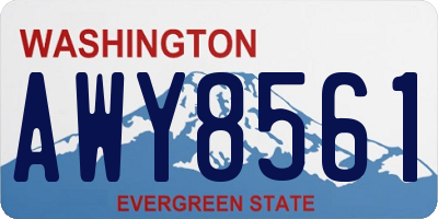 WA license plate AWY8561