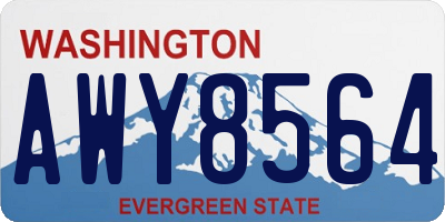 WA license plate AWY8564