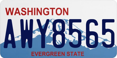 WA license plate AWY8565