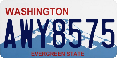 WA license plate AWY8575
