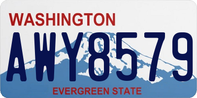 WA license plate AWY8579