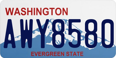 WA license plate AWY8580
