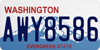 WA license plate AWY8586