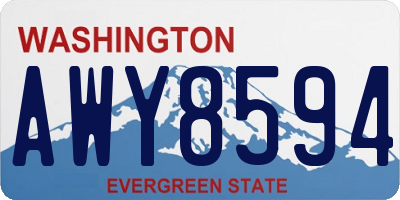 WA license plate AWY8594