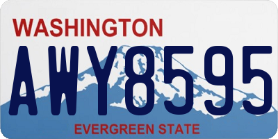 WA license plate AWY8595