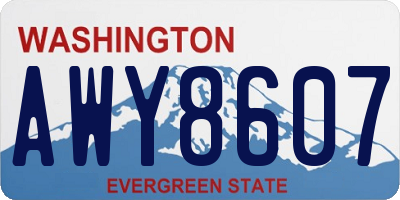 WA license plate AWY8607