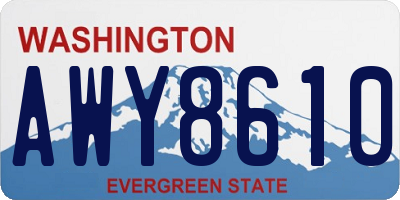 WA license plate AWY8610