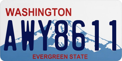 WA license plate AWY8611