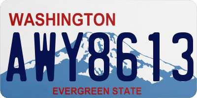 WA license plate AWY8613