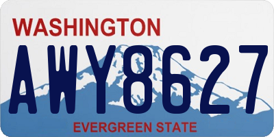 WA license plate AWY8627