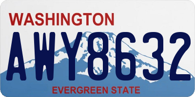 WA license plate AWY8632