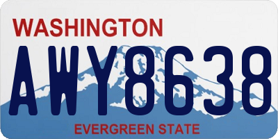 WA license plate AWY8638
