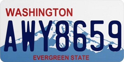 WA license plate AWY8659