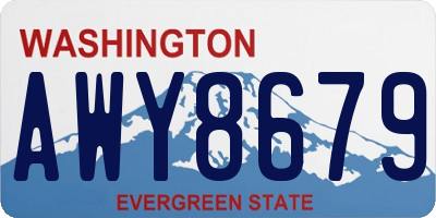 WA license plate AWY8679