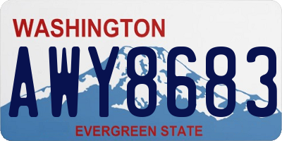 WA license plate AWY8683