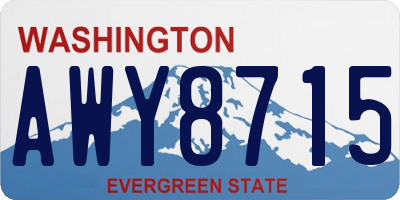 WA license plate AWY8715