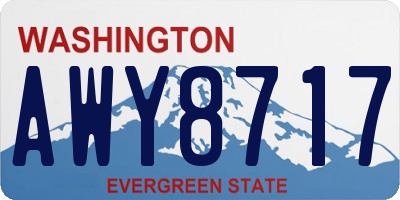 WA license plate AWY8717