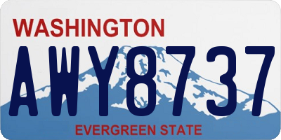 WA license plate AWY8737