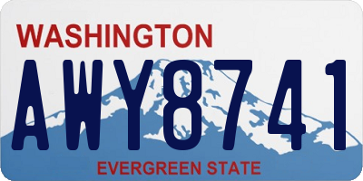 WA license plate AWY8741
