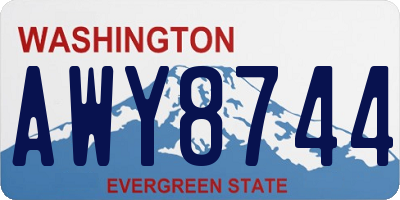 WA license plate AWY8744