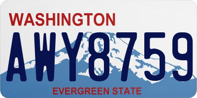 WA license plate AWY8759