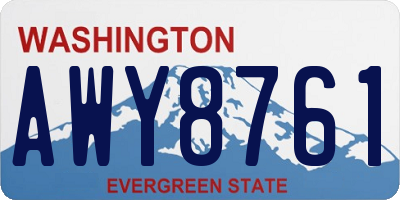 WA license plate AWY8761