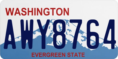 WA license plate AWY8764