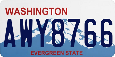 WA license plate AWY8766