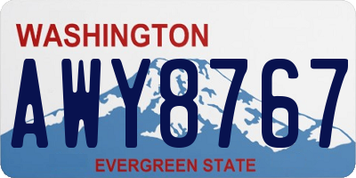 WA license plate AWY8767