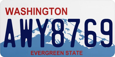 WA license plate AWY8769