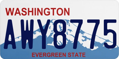 WA license plate AWY8775
