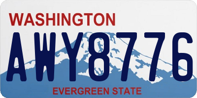 WA license plate AWY8776