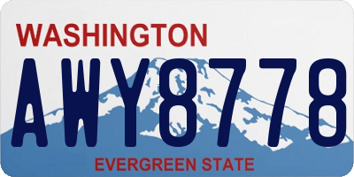 WA license plate AWY8778