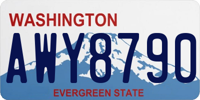 WA license plate AWY8790