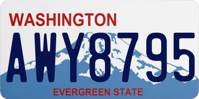 WA license plate AWY8795