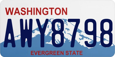 WA license plate AWY8798