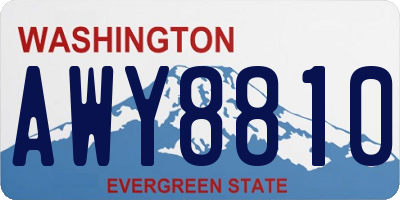 WA license plate AWY8810