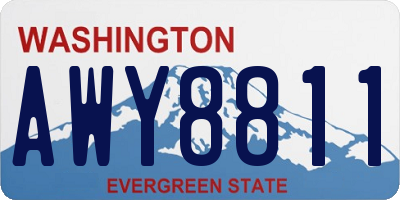 WA license plate AWY8811