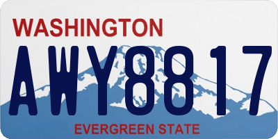 WA license plate AWY8817